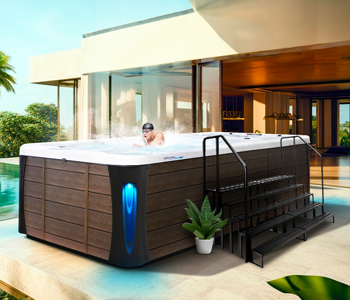 Calspas hot tub being used in a family setting - Tulare